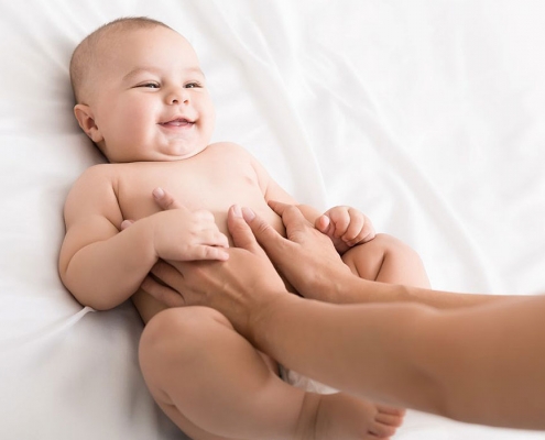 Baby massage at home