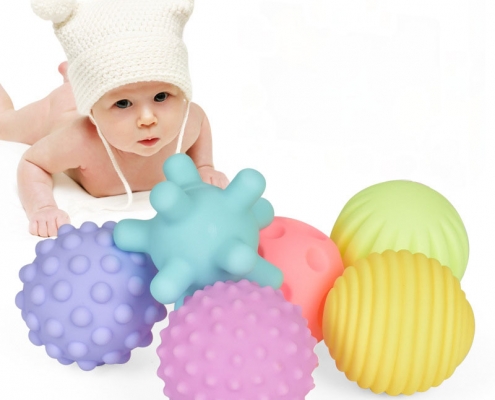 Infant-Toys-Early-Education-Puzzle-Multi-Texture-Soft-Rubber-Hand-Ball-6-Sets-Of-Tactile-Sensory Baby Sensory Play
